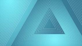 Triangular dotted lines abstract tech blue background. Seamless looping motion design. Video animation Ultra HD 4K 3840x2160