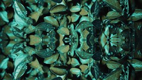 Mirror Effect, Stylish Neon Illuminated Frame with Leaf Texture. Colorful Texture in Nature. Natural Background in Motion. Foliage Texture in Neon Glow - Powered by Shutterstock - Get 15% off with code: PIKWIZARD15