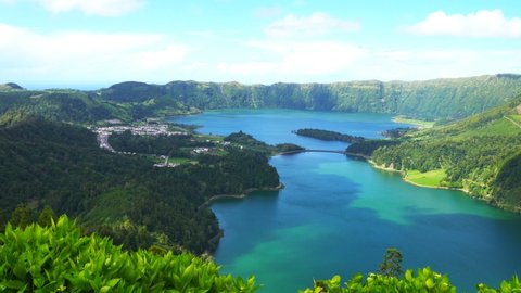 Lagoa das Sete Cidades, Lagoon of the Seven Cities in Sao Miguel Island, Azores, Real Time 03 of 04
