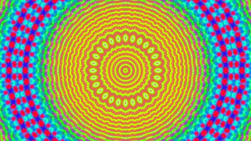Kaleidoscope mandala pattern circle lower line neon mirror redering
 geometry background effect abstract texture muelti color spiral, circle