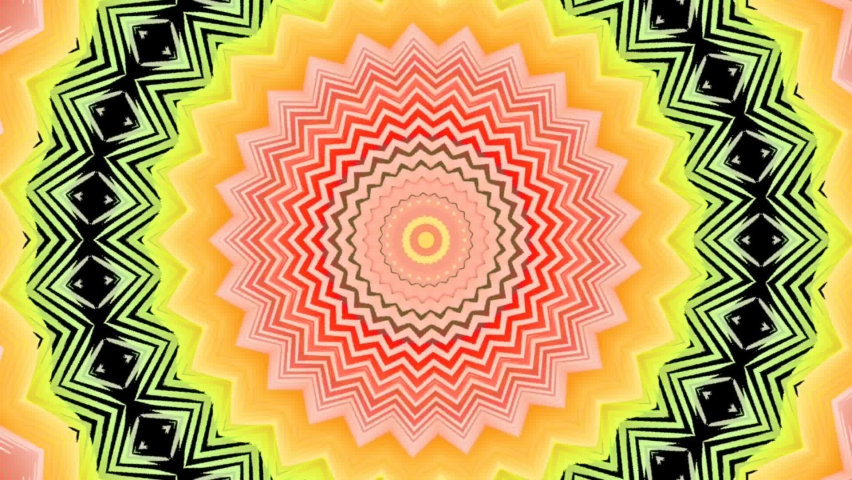 Kaleidoscope mandala pattern circle lower line neon mirror redering
 geometry background effect abstract texture muelti color spiral, circle