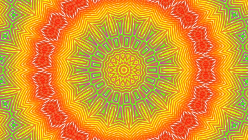 Kaleidoscope mandala pattern circle lower line neon mirror redering
 geometry background effect abstract texture muelti color spiral, circle