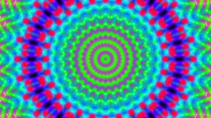 Kaleidoscope mandala pattern circle lower line neon mirror redering
 geometry background effect abstract texture muelti color spiral, circle