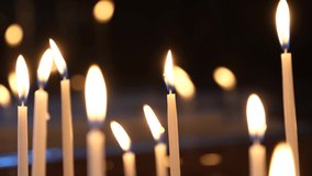 great view of burning candles in church - Powered by Shutterstock - Get 15% off with code: PIKWIZARD15