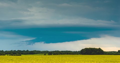 Thunderstorm clouds, 4k timelapse of extreme storm formation