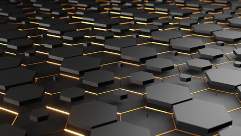 Looped Animated Geometric 3d Background Black Stock Footage Video (100% ...