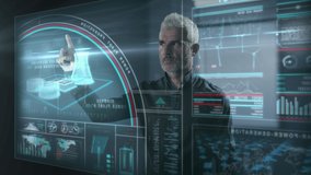 renewable energy analyst expert studying green sources using graphic touch screen interface,clean power project manager analyze data on augmented reality touchscreen for future devolopment - Powered by Shutterstock - Get 15% off with code: PIKWIZARD15