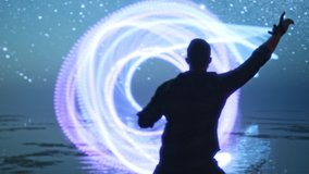 Metaverse Futuristic Cyber Technology Tech Savvy Designer Man Wearing Ar Vr Glasses Designing Future Art Nft Creation Quantum Leap - Powered by Shutterstock - Get 15% off with code: PIKWIZARD15