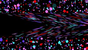 abstract background up and down particles motion and middle point line motion animated