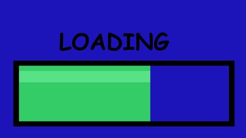 Animation Green Progress Bar Loading File Stock Footage Video (100% ...
