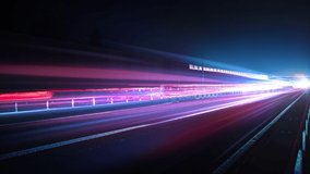Rush hour Fast car moving night city ,Fast moving traffic drives moving fast light each effect line light cg time lapse - Powered by Shutterstock - Get 15% off with code: PIKWIZARD15