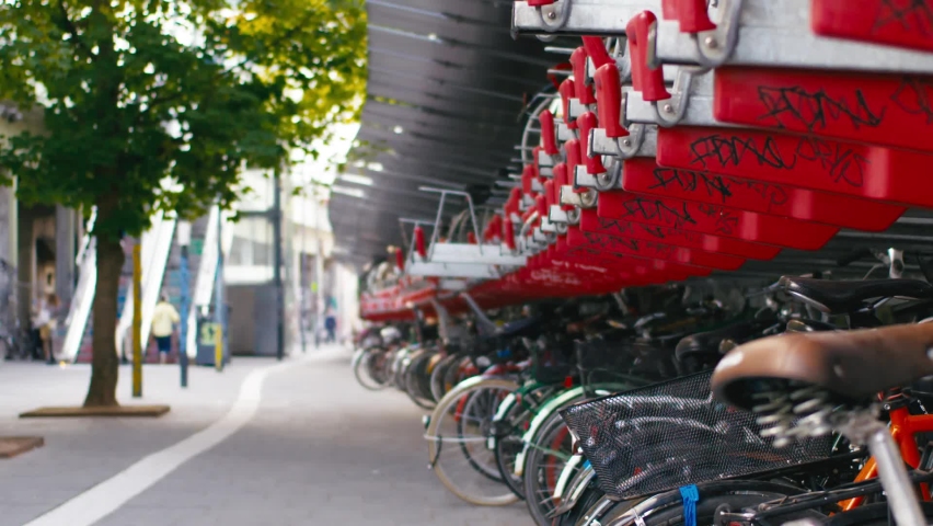 Bike rack in Copenhagen, Denmark 