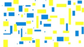 Animation of yellow-blue pixel overlay on a white screen. Fill the frame with rectangular particles. 4k stock abstract video with alpha channel. - Powered by Shutterstock - Get 15% off with code: PIKWIZARD15