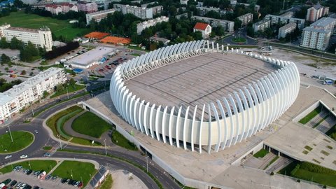 Arena Zagreb Giant Rib Cage Around Stock Footage Video (100% Royalty ...