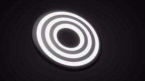 Abstract rotating black and white circle