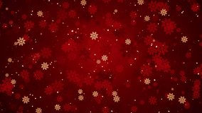 Red Christmas Flakes as a holiday background