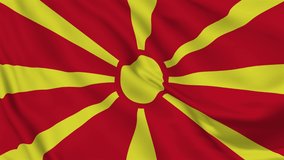 Flag of Macedonia. High quality 4K resolution	