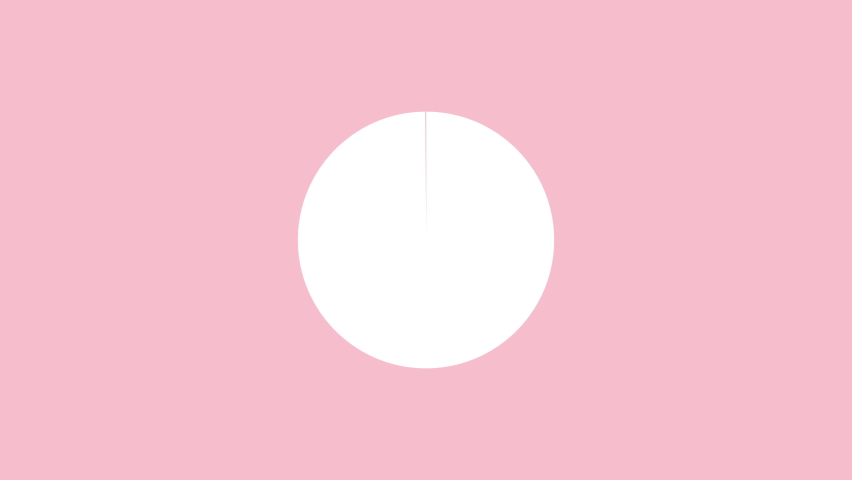 Simple 60 seconds Timer on a Pink Pastel Background, Animated Video. Minimalistic Animation of Circle on Pink Pastel Background, Sixty Seconds Countdown Motion Graphics for Video Channel, Live Stream Royalty-Free Stock Footage #1091891955