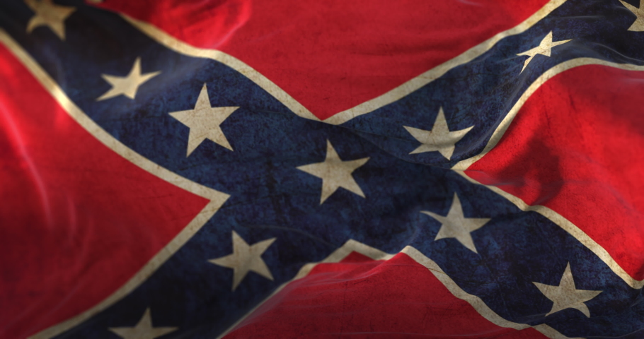 Old flag of the Confederate States of America also called Navy Jack. Loop