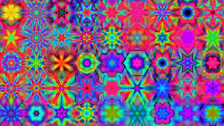 Kaleidoscope mandala pattern circle lower line neon mirror redering
 geometry background effect abstract texture muelti color spiral, circle