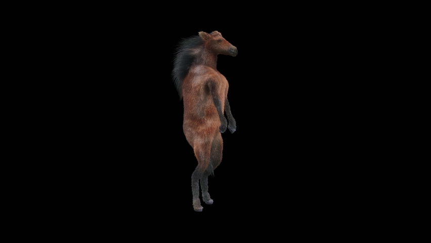Horse Dancing, 3d rendering, Animation Loop, cartoon, included in the end of the clip   | Shutterstock HD Video #1091904973
