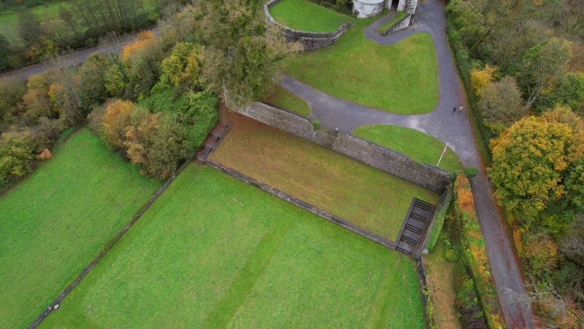 Bourscheid Castle is located near the village of Bourscheid in the north of Luxembourg. It is a medieval castle dating back to Roman times, and it has a circular wall with multiple watch towers.