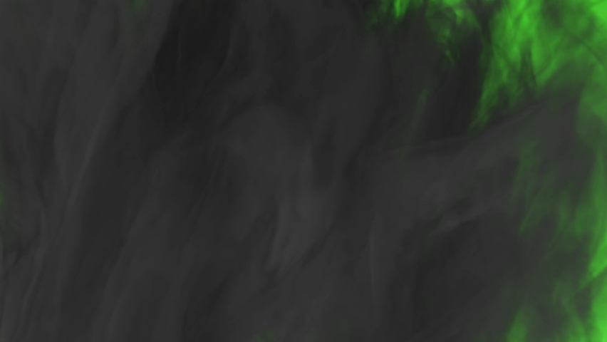 Smoke transitions on a green background. Smoke transitions with the alpha channel. Key color, color key, alpha channel.