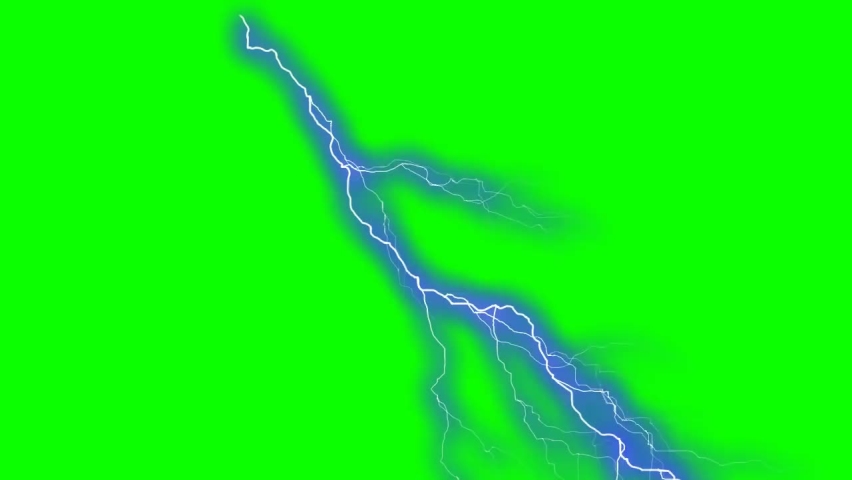 Lightning Strike on Green Screen Royalty-Free Stock Footage #1091975131