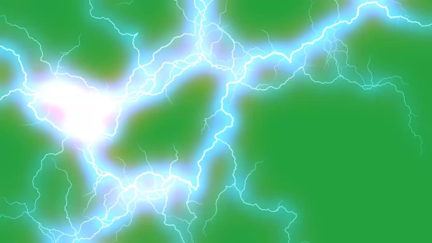 Lightning Strike on Green Screen Royalty-Free Stock Footage #1091975139