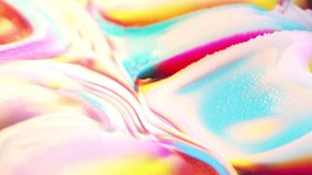 3D Slow Motion Colorful, Blue, Red, Green Yellow Abstract Lava, Flowing Fluid Waves, Motion Graphic Video Background Animation, Live Wallpaper Seamless Looping