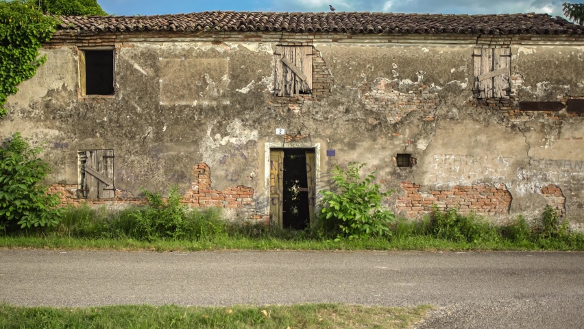 Detail shot of Old abandoned house