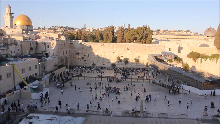 Zoom to the Western Wall Stock Footage Video (100% Royalty ...