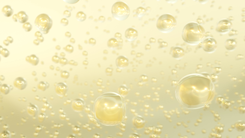 3D animation Cosmetics many atoms floating in droplets. Collagen bubbles Design. Moisturizing Cream and Serum Concept. Vitamin for health care and beauty concept | Shutterstock HD Video #1092013807