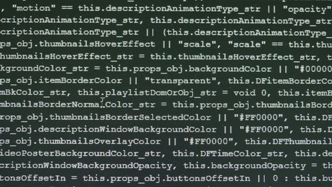 Programming Code Lines Web Software Stock Footage Video (100% Royalty ...