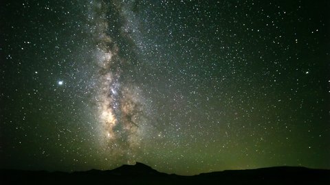 Milky Way Timelapse Galaxy Moving Through Stock Footage Video (100% ...
