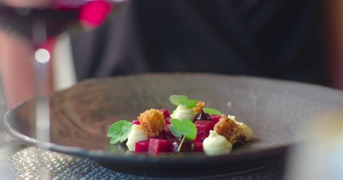 Стоковое видео: Delicious, luxury food at restaurant
