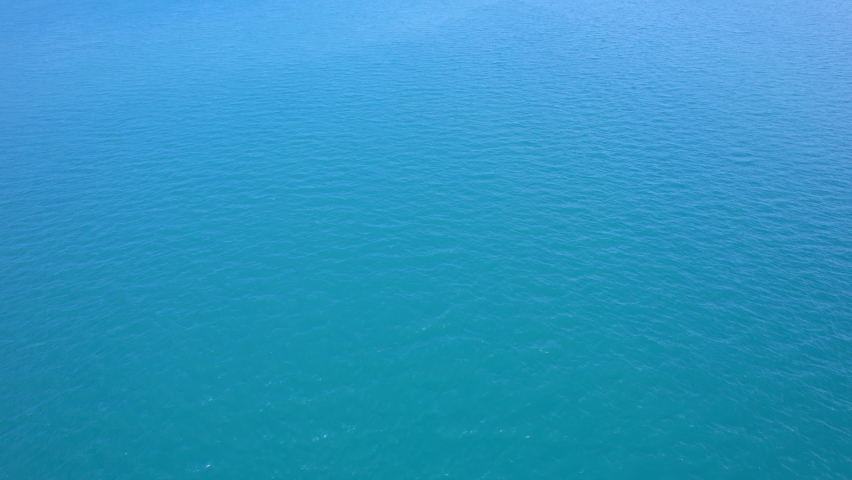 Beautiful sea summer landscape Waves sea water surface High quality video Bird's eye view Royalty-Free Stock Footage #1092067559