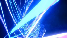 Speed of digital lights, neon glowing rays in motion. Beautiful multi colored strokes extremely fast.  Sci-fi digital footage. Сolorful abstract background. Seamless 4K loop video.