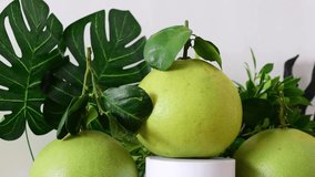 Tropical fruit grapefruit on a rotating platform white background video - Powered by Shutterstock - Get 15% off with code: PIKWIZARD15