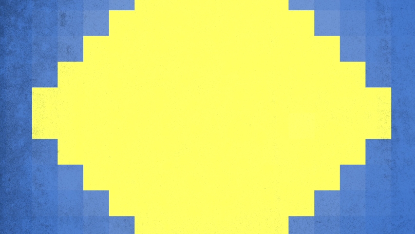 8 bit pattern with yellow pixels, motion abstract business, corporate and retro style background