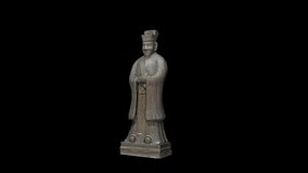 Chinese Statue animation. Full Hd 1920×1080. 10 second long video clip.

Alpha Channel video.