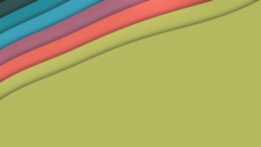 Paper disposable plates and wooden forks on a colorful abstract background. Stop motion. Biodegradable materials