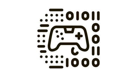 Game Development Binary Code Icon Animation Stock Footage Video (100% ...