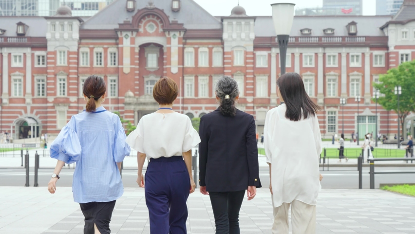 Business women of various generations