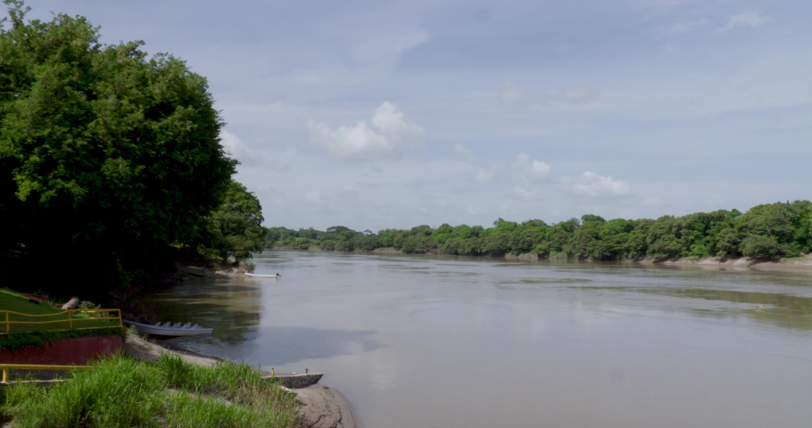 Usumacinta river and bridge in Chiapas, Mexico.