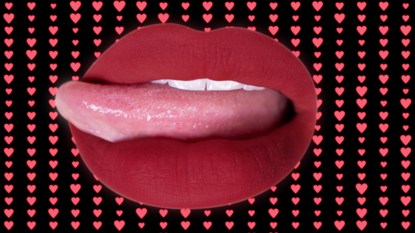 Губы футаж. Футаж губ. lick lips.