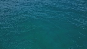 Beautiful sea summer landscape Waves sea water surface High quality video Bird's eye view