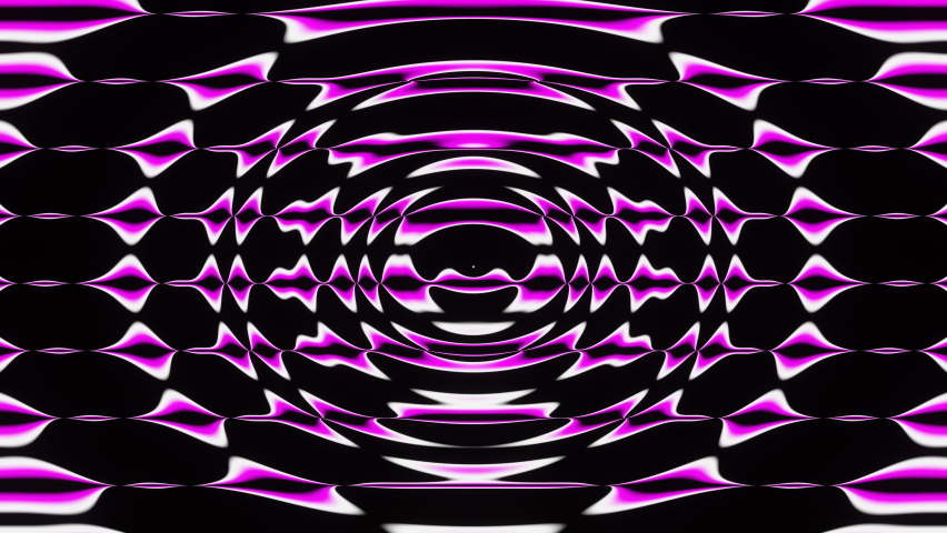 Abstract seamless loop of pink neon mooving circle. Colourful neon circles abstract futuristic hi-tech motion background 4K animation footage.