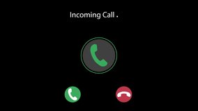 Incoming Call Screen Animation with Accept and Decline Option