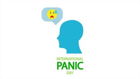 International panic day sad, art video illustration.